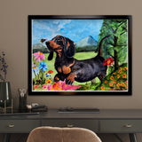 Happy wiener dog