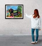 Happy wiener dog